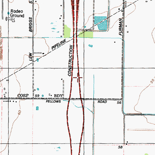 Topographic Map of Southway Community Church, TX