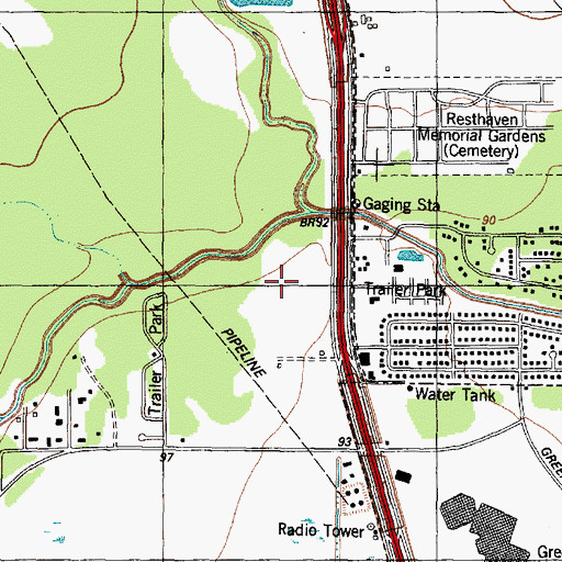 Topographic Map of Victory Life Fellowship Church, TX