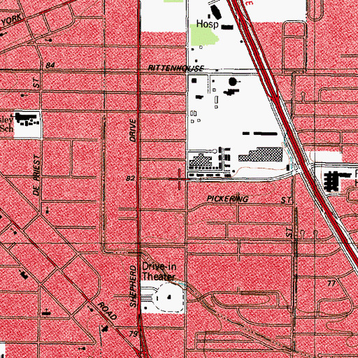 Topographic Map of Christ Community Fellowship Church, TX