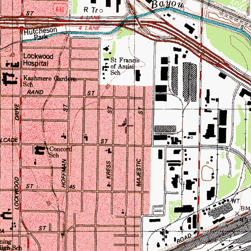 Topographic Map of Community Church, TX
