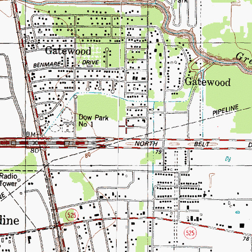 Topographic Map of Community of New Hope Church, TX