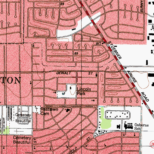 Topographic Map of Cornerstone Holiness Church, TX