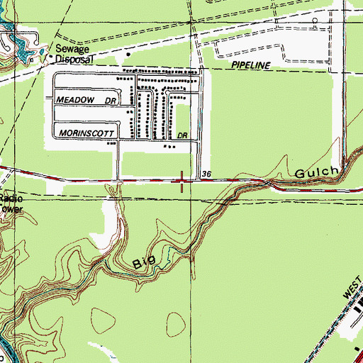 Topographic Map of Woodforest Presbyterian Church, TX