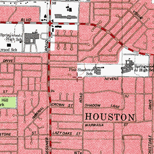 Topographic Map of Young NAK Presbyterian Church, TX