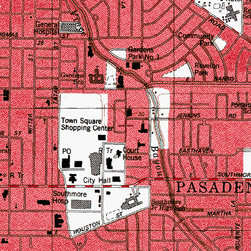 Topographic Map of United Pentecostal Church, TX