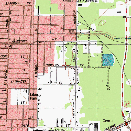 Topographic Map of Korean American Presbyterian Church, TX