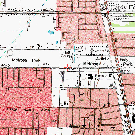 Topographic Map of North Houston Seventh Day Adventist Church, TX
