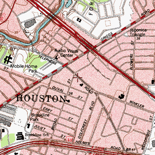 Topographic Map of Sheffield Congretional Seventh Day Adventist Church, TX