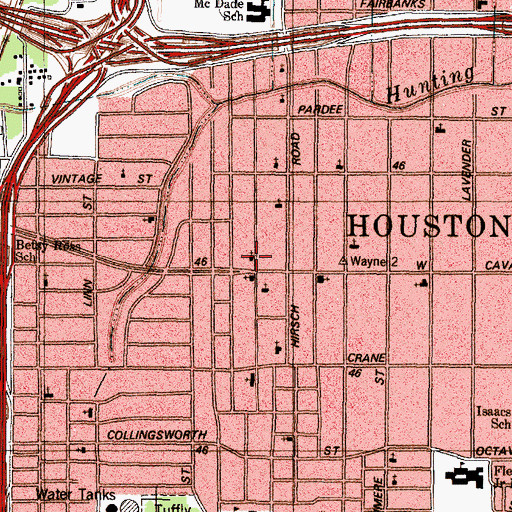 Topographic Map of Smyrna Seventh Day Adventist Church, TX