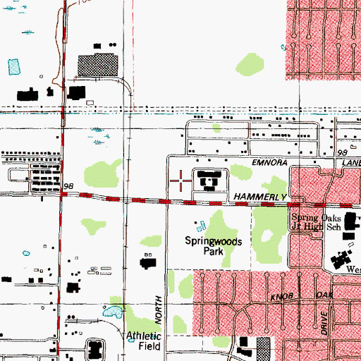 Topographic Map of West Houston Seventh Day Adventist Church, TX