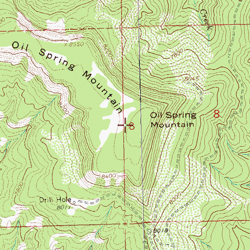 Topographic Map of Oil Spring Mountain, CO