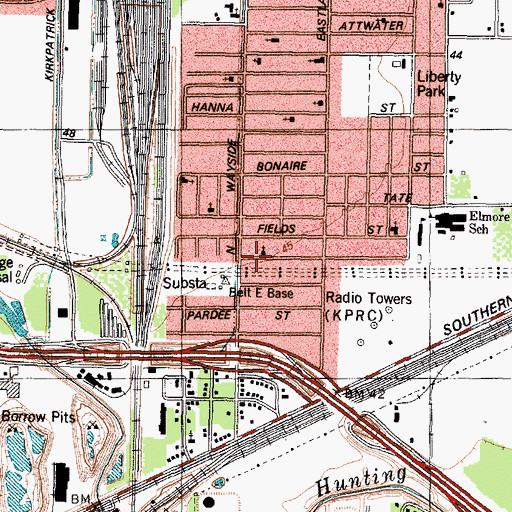 Topographic Map of Bailey Chapel Church, TX