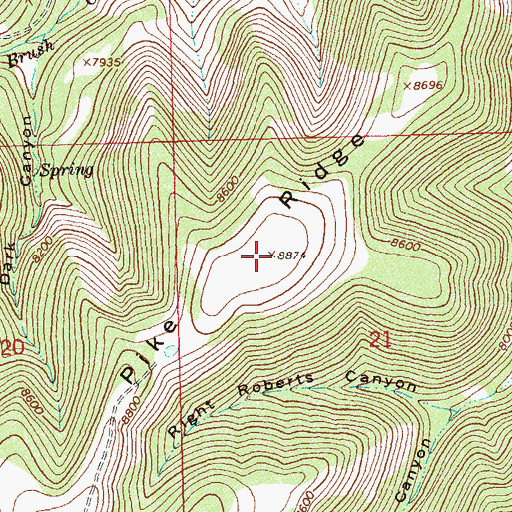 Topographic Map of Pike Ridge, CO