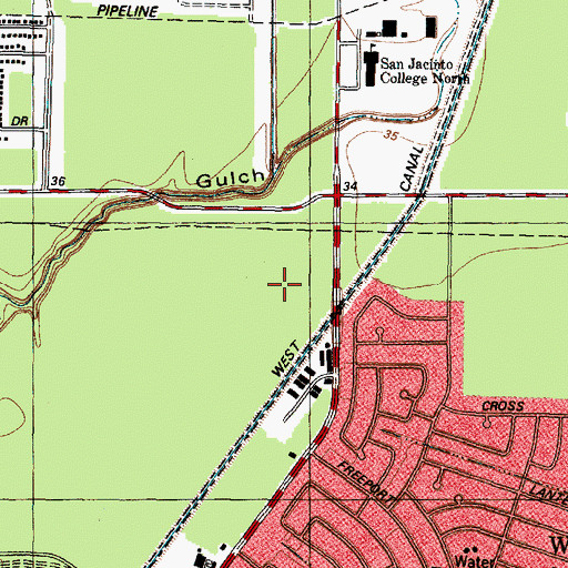 Topographic Map of Holy Ghost Pentecostal Margaret Church, TX