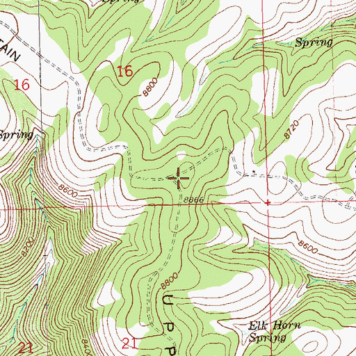 Topographic Map of Upper 4A Mountain, CO
