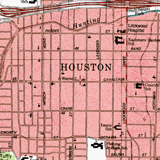 Topographic Map of Union Memorial Methodist Church, TX