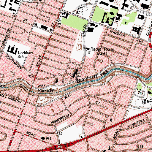 Topographic Map of United Methodist Church, TX
