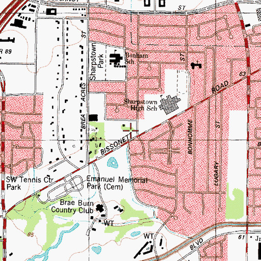 Topographic Map of The Church of Jesus Christ of Latter Day Saints, TX