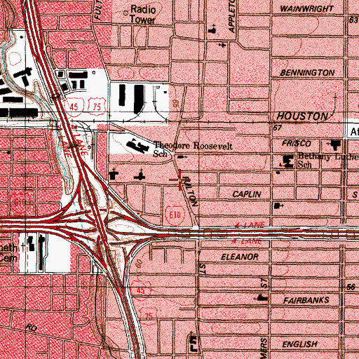 Topographic Map of The Church of Jesus Christ of Latter Day Saints, TX