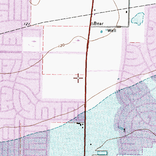 Topographic Map of Iglesia Pentecostal Unida Hispana Church, TX