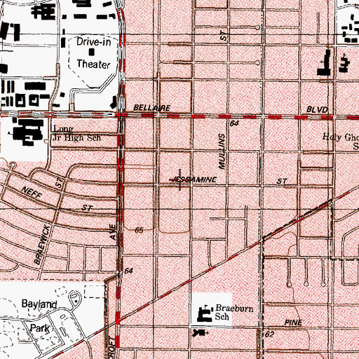 Topographic Map of Jardis del Eden Pentecostal Holiness Church, TX