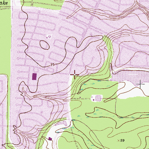 Topographic Map of Kingwood United Methodist Church New Dimensions, TX