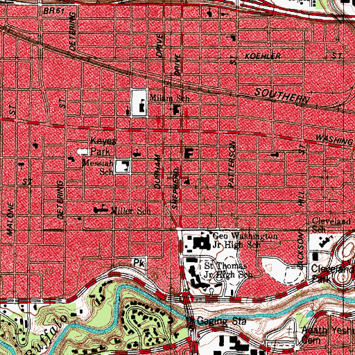 Topographic Map of Shepherd Drive Methodist Church, TX