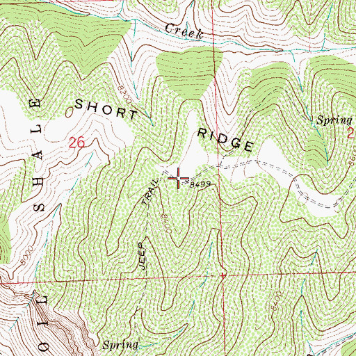 Topographic Map of Short Ridge, CO