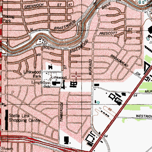 Topographic Map of Bethany United Methodist Church, TX
