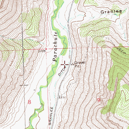 Topographic Map of Granlee Ditch, CO