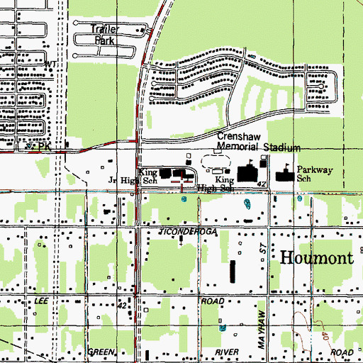 Topographic Map of Emmanuel United Methodist Church, TX