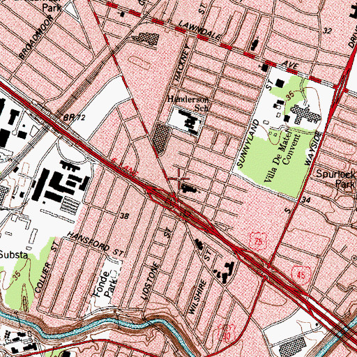 Topographic Map of Epworth Parker United Methodist Church, TX