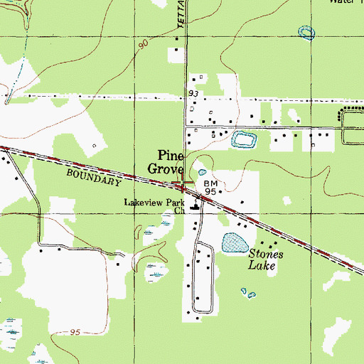 Topographic Map of Shepherd of the Woods Lutheran Church, TX