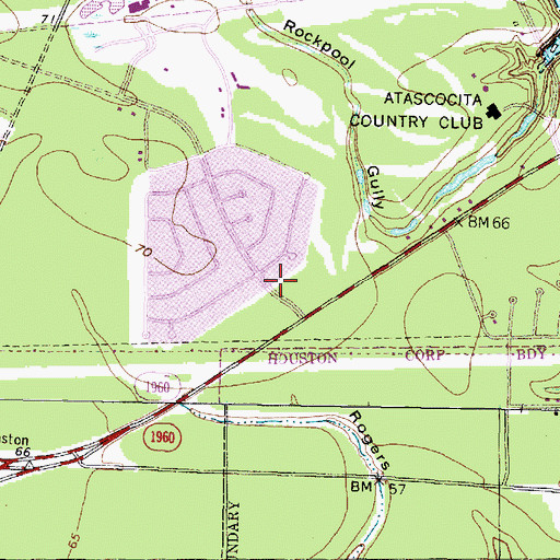Topographic Map of Atascocita United Methodist Church, TX