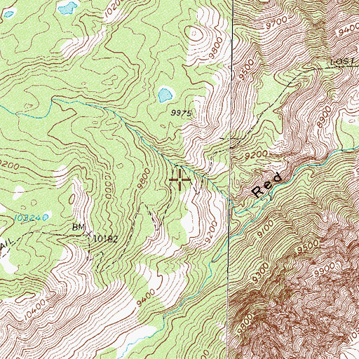 Topographic Map of Lost Ranger Trail, CO