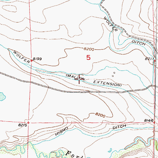 Topographic Map of Wolfer Ditch, CO