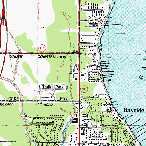 Topographic Map of Christ Lutheran Church, TX