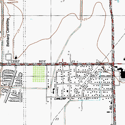 Topographic Map of Christ Redeemer Lutheran Church, TX