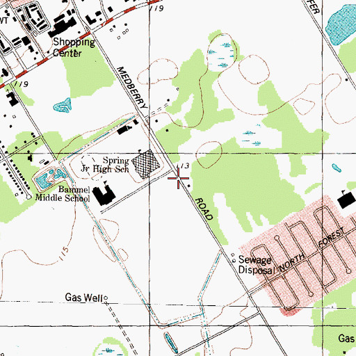Topographic Map of Hosanna Lutheran Church, TX