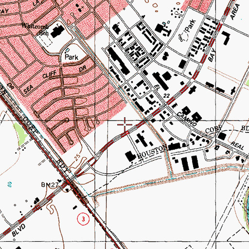Topographic Map of House of Prayer Lutheran Church, TX