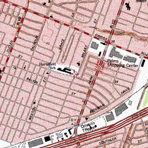 Topographic Map of Zion Temple Church of God in Christ, TX