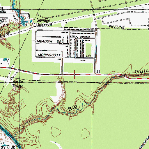 Topographic Map of Calvary Church of the Nazarene, TX