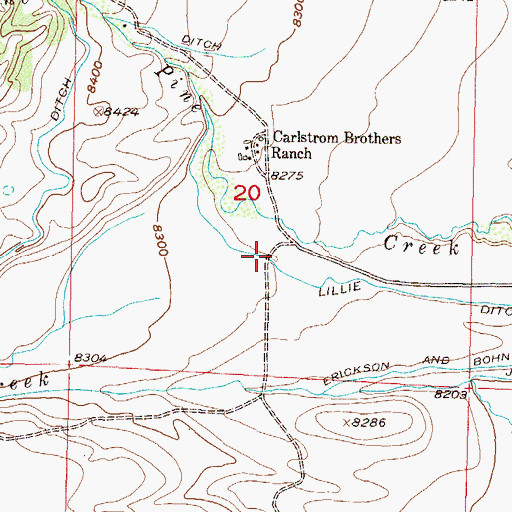 Topographic Map of Lillie Ditch, CO
