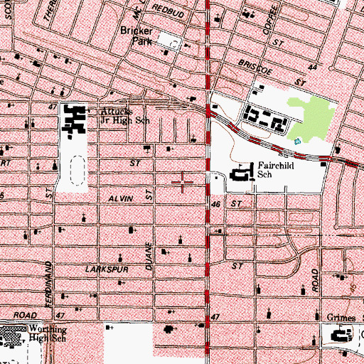 Topographic Map of Second Church of Christ, TX