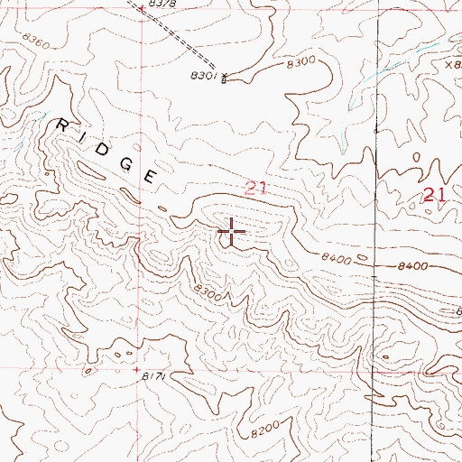 Topographic Map of Peterson Ridge, CO