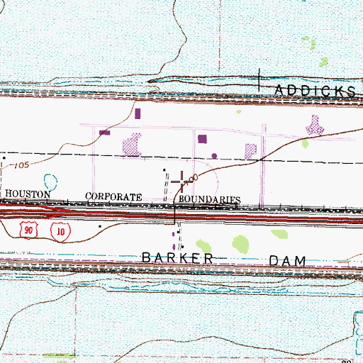 Topographic Map of Westside Church of Christ, TX