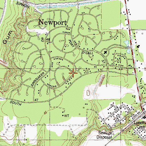 Topographic Map of Harvest Time Church of God, TX