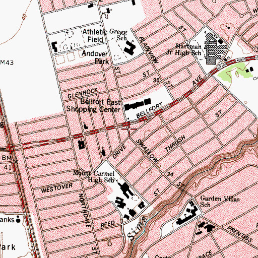 Topographic Map of Universal Church of God and Christ, TX
