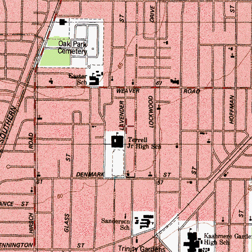 Topographic Map of Abundance of Blessings Church of God in Christ, TX