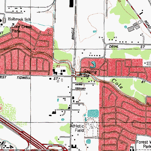 Topographic Map of Northwest Church of Christ, TX